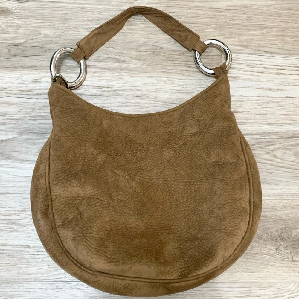 Bosom Buddy Bags Big Hobo Tote Slouchy Bag Vegan Suede 14”x18”